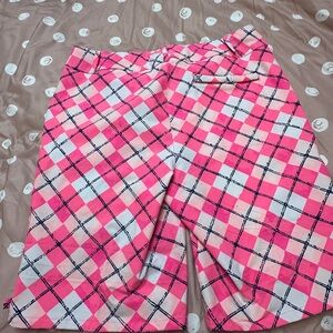 Lily Pulitzer size 12 golf shorts pink plaid